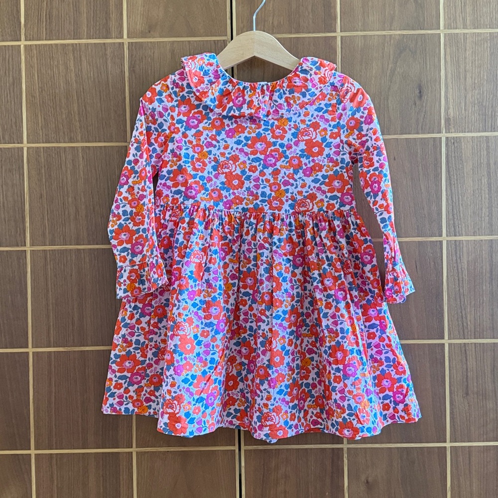 Jacadi Pink and Red Floral Dress